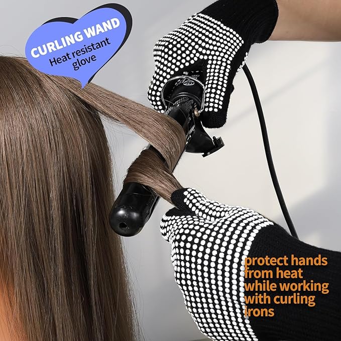 Heat‑Resistant Gloves–Silicone‑Grip Protection for Hair Styling, Curling & Flat Iron, Heat Press, Sublimation–Universal Fit