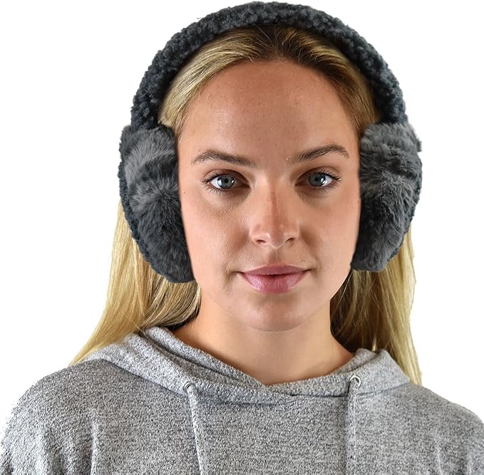 C.C Soft Winter Warm Adjustable Headband Ear Warmer Earmuffs