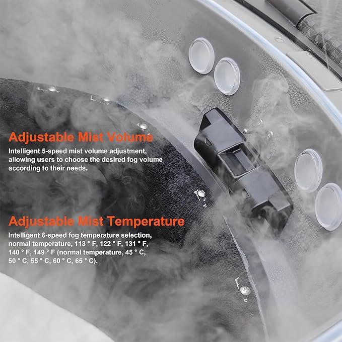 Elitzia Hair Steamer Salon Micro Mister Scalp Treatment Dye Perm Professional O3 Ozone Hooded Barber Shop Use for Natural Black Hair with Wheels ET1408B 7-Color Light