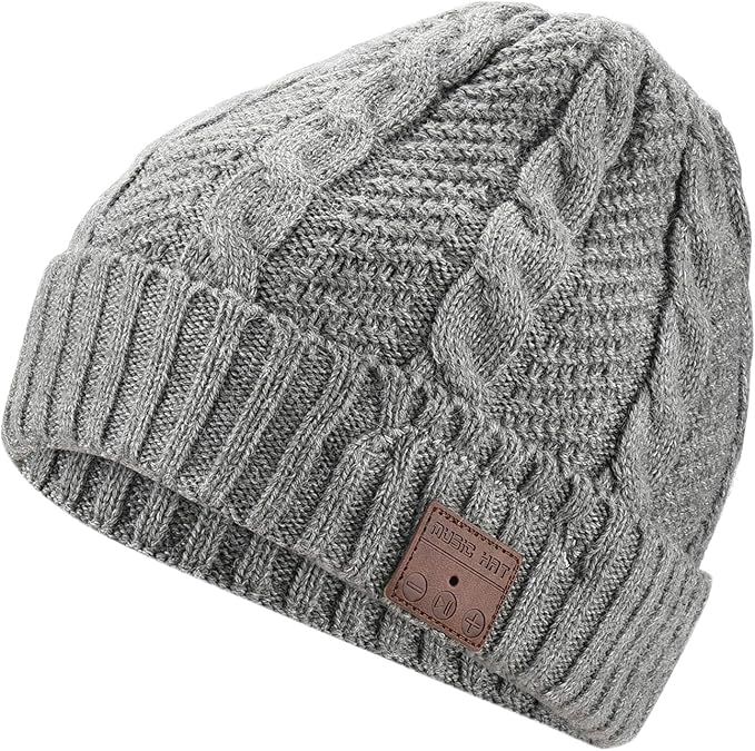 Wireless Hat Music Beanie Women Men Unisex Musical Beanie Hat Winter Warm Cap with Over Ear Headset Headphones Earphone Speaker Beanie Hat