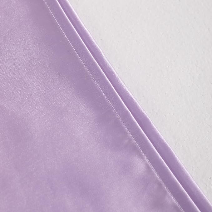 NTBAY 2 Pack Satin Queen Pillowcases for Hair and Skin, Luxurious and Silky Pillow Cases with Envelope Closure, 20x30 Inches, Light Purple