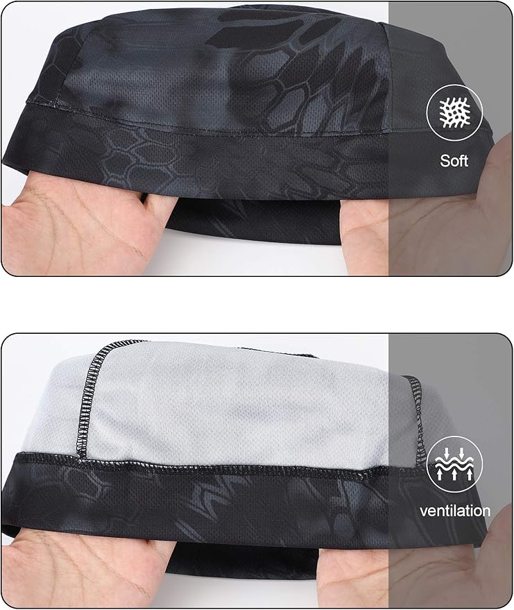 SATINIOR 6 Pcs Cooling Skull Cap Helmet Liner Sweat Wicking Cap Hard Hat Liner Bandana for Men Women Sports Cycling Running
