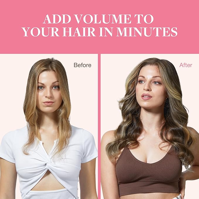 GOO GOO Clip in Hair Extensions Real Human Hair, Remy Human Hair Extensions Clip ins for Women, Natural Human Hair, 16inch 130g 7Pcs, 2/6/18 Balayage Brown to Dirty Blonde