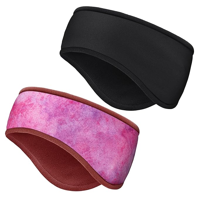 Winter Warmers Headbands for Women Men Soft Cold Weather Ear Headband Fleece Ear Muffs for Running Cycling Ski Hike