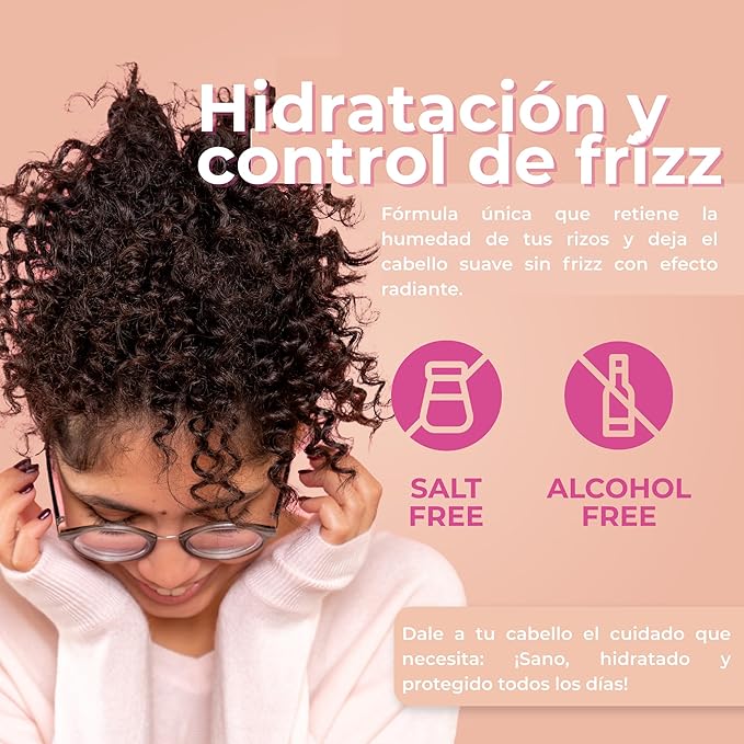 LATINOIL - Curl Defining Hair Cream - Lightweight Curl Enhancing Cream for Curly & Wavy Hair - Anti Frizz Moisturizing Styling Product with Chia Seed Oil & Amino Acids - Leave In Conditioner - 8.1 Oz