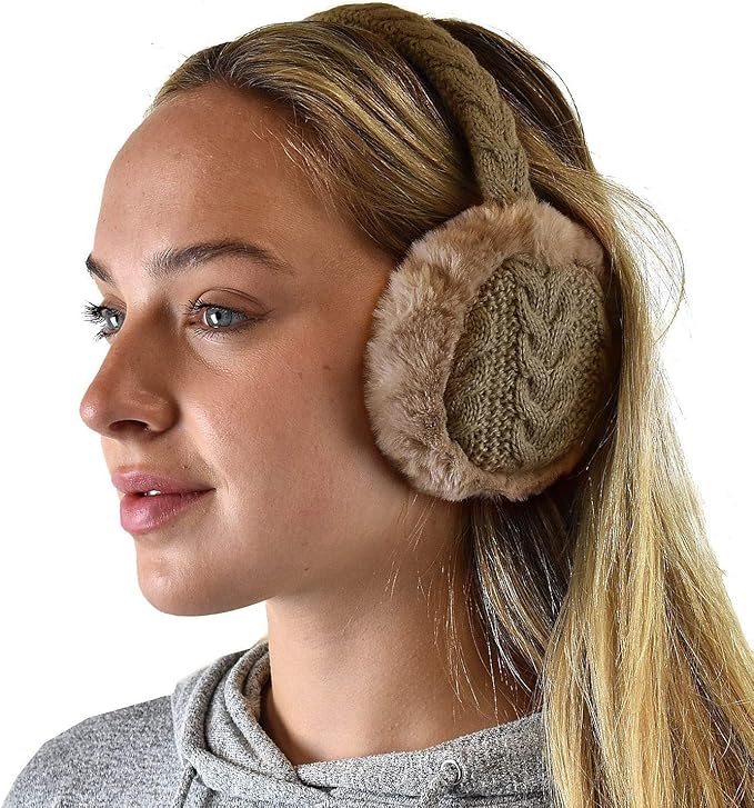 C.C Soft Winter Warm Adjustable Headband Ear Warmer Earmuffs