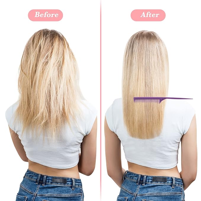 Leinuosen 10 Pcs Rat Tail Comb Styling Carbon Heat Resistant Anti Static Teasing Comb for Back Root Tease Adding Volume Evening Styling(Assorted Color)