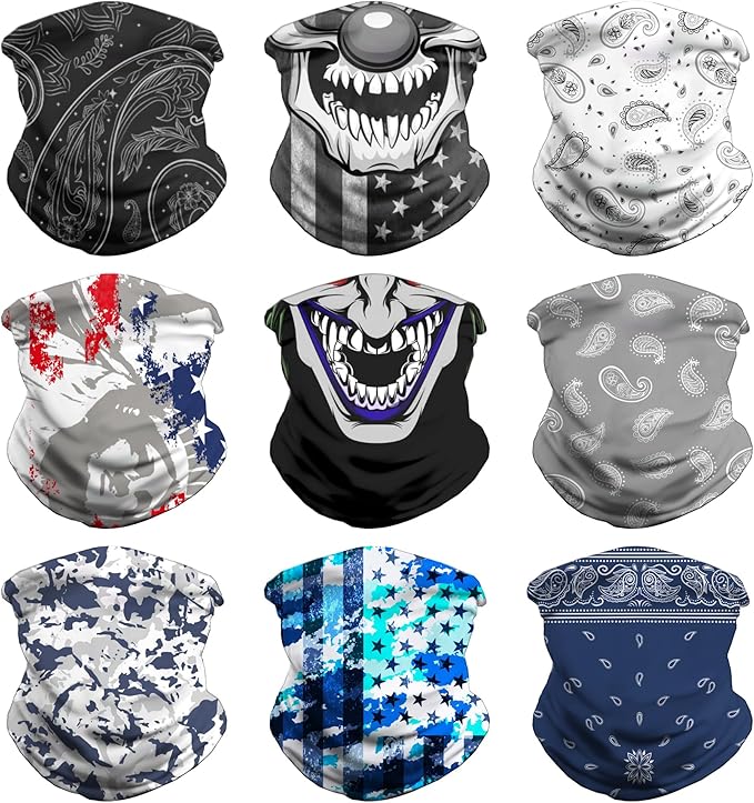 Neck Gaiter Face Cover - Sun Protection Mask Balaclava for Men and Women