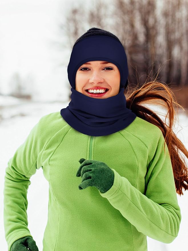 BBTO 6 Pieces Fleece Ear Warmers Headband Winter Neck Gaiter