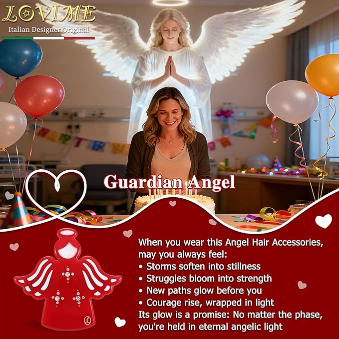 Inspirational Birthday Gifts for Girls "Guardian Angel" Hair Clips, Cute Back to School Gifts for Student from Teather, Daughter Granddaughter Nephew, Christmas Stocking Stuffer Gifts