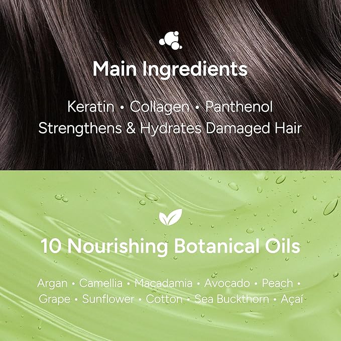 2-in-1 Korean Hair Perfume Oil & Serum with Moroccan Argan Oil & 12 Amino Acids for Dry, Damaged, Glass Hair Shine & Frizz-Control – Paraben & Alcohol-Free – Woody Blackberry – 100ml / 3.38 fl oz