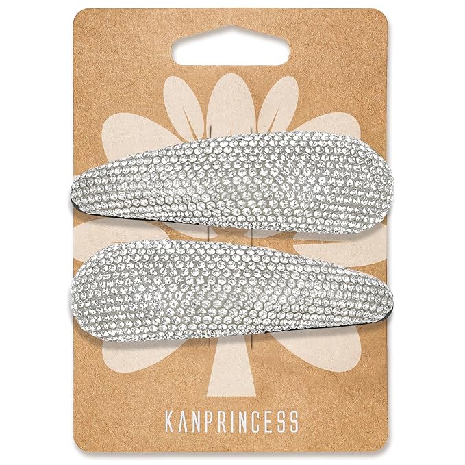 2PCS Rhinestone Hair Clips,Snap Hair Accessories,Decorative Hair Clips,Rhinestone Barrettes For Women Girls(SET13)