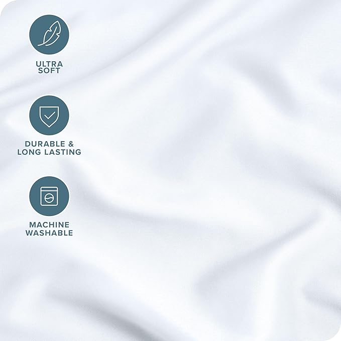Bare Home Microfiber Bulk Pillow Cases - King Set of 4 - Cooling Pillowcases - Double Brushed - White Pillowcases 4 Pack - Easy Care (King - 4 Pack, White)