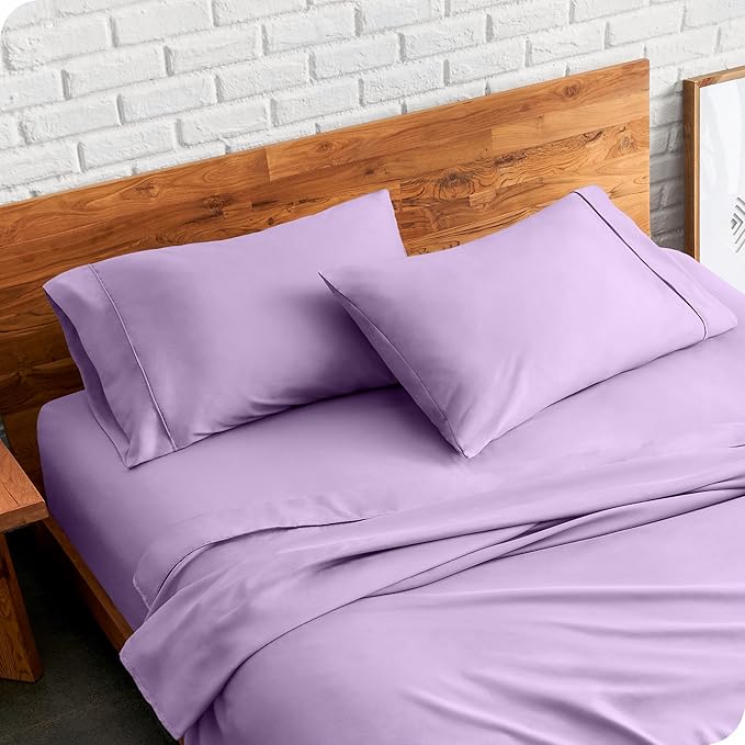 Bare Home Microfiber Pillow Cases - Standard/Queen Size Set of 2 - Cooling Pillowcases - Double Brushed - Lavender Pillowcases 2 Pack - Easy Care (Standard Pillowcase Set of 2, Lavender)