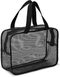 Mozeat Lens Portable Mesh Shower Caddy Bag - Black Dorm Toiletry Organizer Tote Quick-Dry Gym Shower Bag for Travel Camping College Dorm Room Bathroom