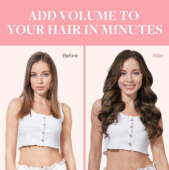 GOO GOO Clip in Hair Extensions Real Human Hair, Remy Human Hair Extensions Clip ins for Women, Natural Human Hair, 20inch 120g 7Pcs, 2/6/2 Balayage Dark Brown to Chestnut Brown