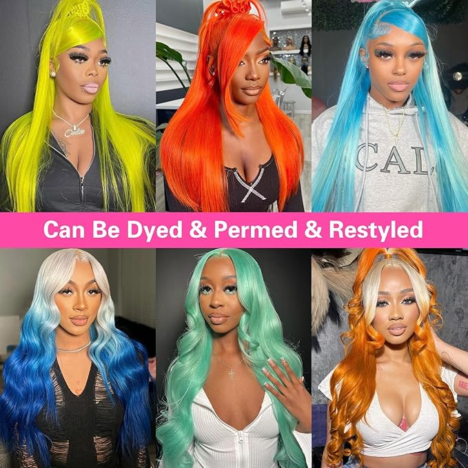 613 Lace Front Wigs Human Hair 200 Density 13x6 HD Transparent Lace Full & Thick Straight 26 Inch 613 Blonde Wig Glueless Colored Human Hair Wigs Pre Plucked with Baby Hair