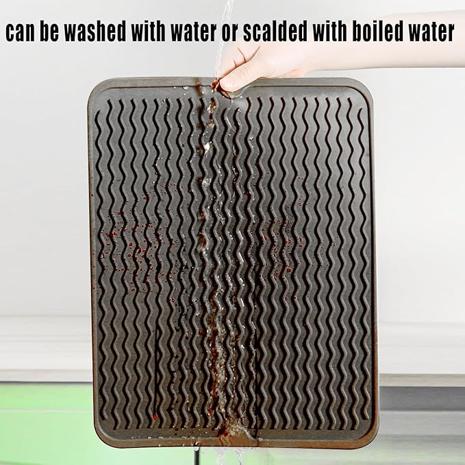 Heat Mat for Curling Iron, Oversize Silicone Resistant Mat for Hair Tools, Hot Pad for Hair Straightener, Flat Irons and Hot Hair Styling Tools Home Travel Gym Salon (15.7" x 11.8")