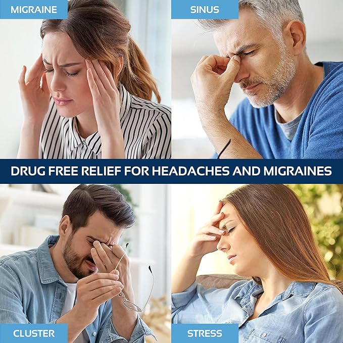 Migraine Relief Cap Ice Head Wrap and Hat | Hot/Cold Gel Pack with Face and Eye Mask Compress for Headache Relief - Black