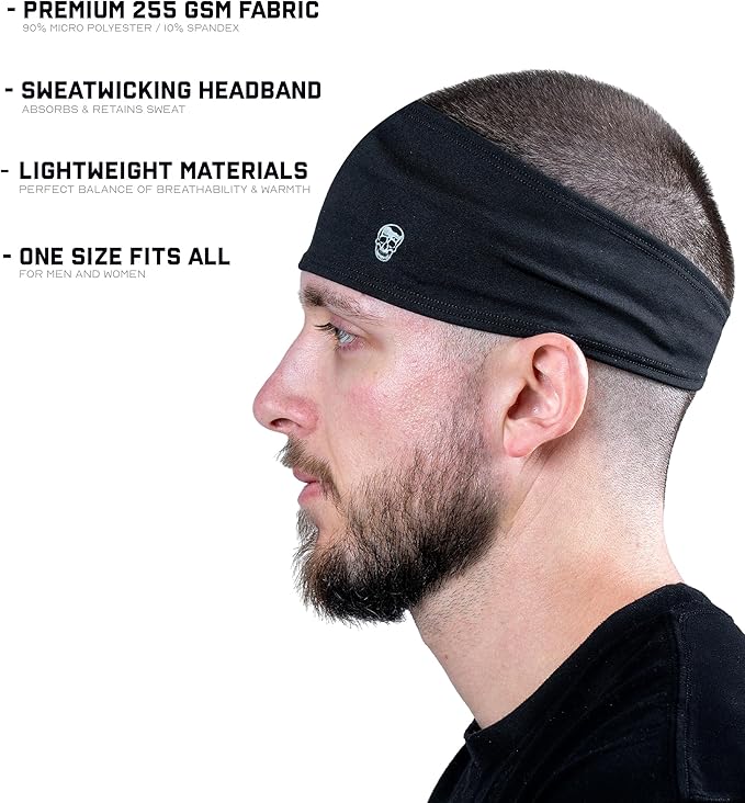 Gymreapers Workout Headbands for Men & Women-Comfortable Sweat Absorbing Band to Keep Hair Back During Running Sports Gym Cycling and Outdoor Activities