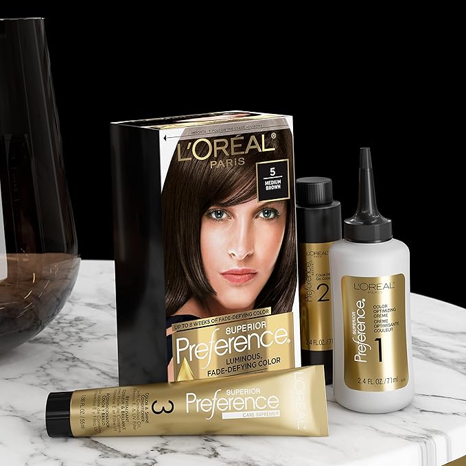 L'Oreal Paris Superior Preference Fade-Defying + Shine Permanent Hair Color, Extra Light Natural Blonde, Pack of 2, Hair Dye