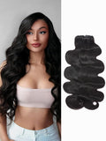 LUVME Invisible Clip in Hair Extensions,Body Wave 14 Inch 2 Pack 220g 12pcs Human Hair Invisible Clip ins Hair Extensions Natural Black Hair for Women