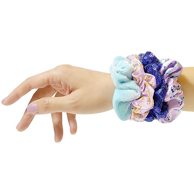 Bluey Hair Accessory 5 Pcs Set - 1 Regular 9 inch Bluey HairBrush For Girls + 4 Bluey Scrunchies For Kids - Accessories For Girls - Detangling Brush - Elastic Hair Ties Ropes Scrunchies Ages 3+