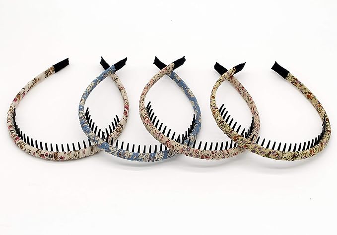 Fashion Comfy Short Headband - Non-Slip Hair Hoop Teeth Comb Hairband for Women & Girls (4 Colors)
