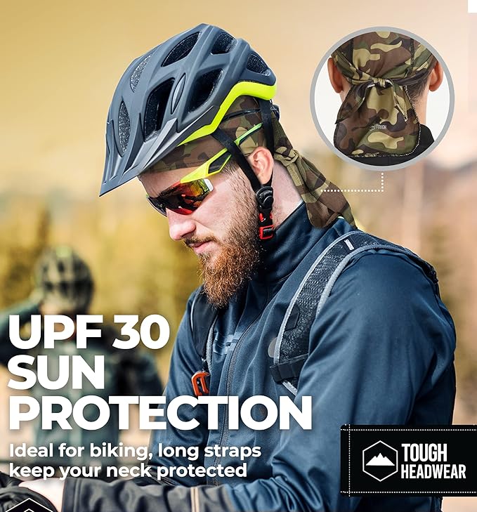 Cooling Helmet Liners - Do Rag Skull Caps for Men - Cooling Head Wraps, Hard Hat Liner - Motorcycle Pirate Bandana