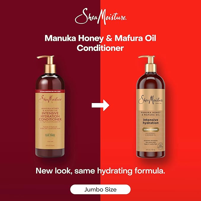 SheaMoisture Intensive Hydration Conditioner Manuka Honey & Mafura Oil for Extra Dry, Damaged Hair, Paraben-Free 24 oz