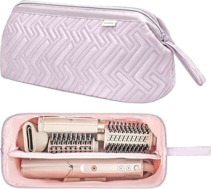 Leudes Hair Tools Travel Bag for Shark Flexstyle Carrying Case Portable Shark Hair Air Wrap Dryer Case Waterproof Dustproof Flat Curling Iron Travel Organizer (Lavender Violet)