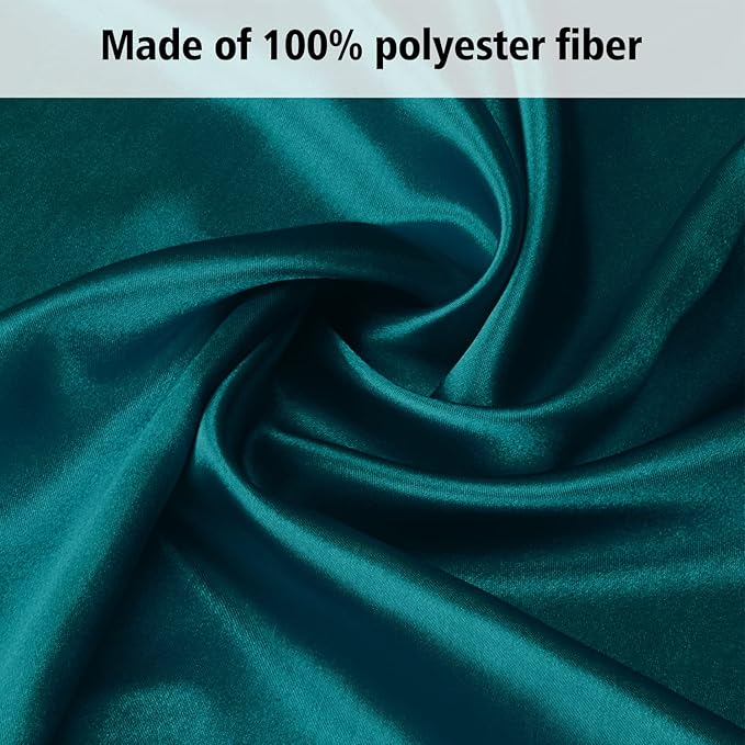 Lirex Satin Pillowcase for Hair and Skin, Super Soft and Cooling Similar to Silk, 2 Pack Queen Size 20"X 30" Pillow Cases with Envelope Closure, Gifts for Women Men, Peacock Blue