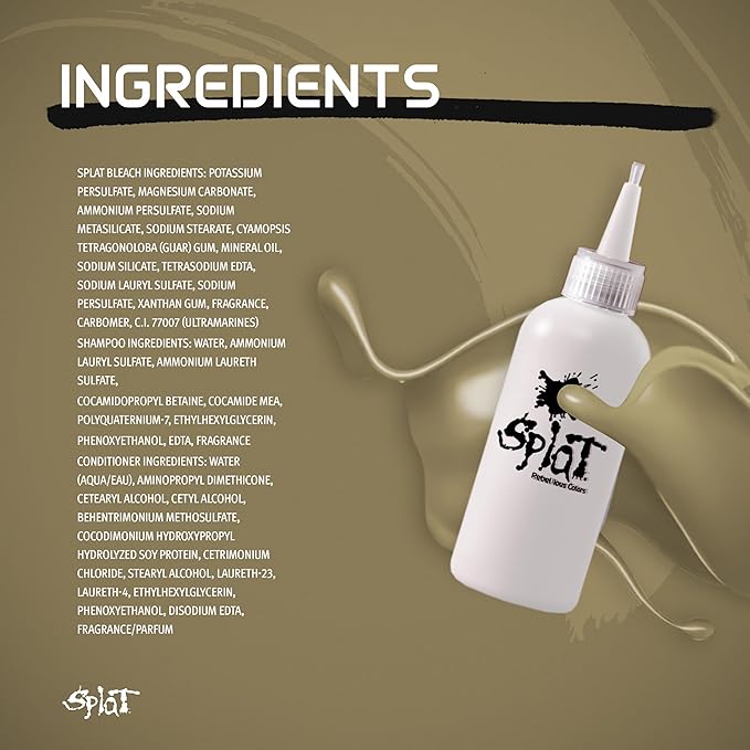 Splat Lightening Bleach Kit, 1 Application, Includes Oxide, Lightening Bleach Powder, Complete Shampoo & Deep Reconstructor Conditioner, Hair Bleach Kit Lifts 3-5 Levels, Vegan & Cruelty Free