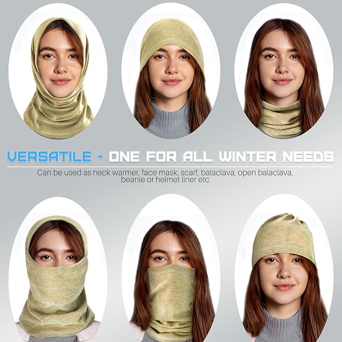 Winter Neck Gaiter Warmer, Soft Fleece Face Mask Scarf for Cold Weather Skiing Cycling Outdoor Sports