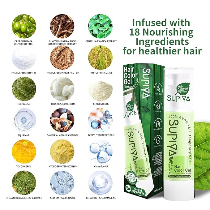 Temporary Hair Color Gel, Green Hair Dye Color Gel Washable Natural Instant Hair Color Wax for DIY Hairstyle for Kids Men Women(Color #25)