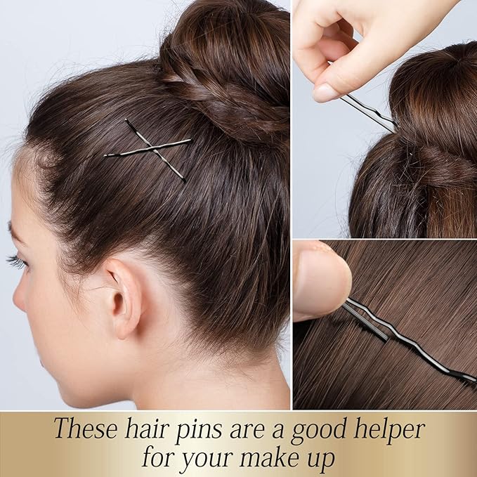 100PCS 2.4Inch Bobby Pins Black,Pain-Free Bobby Pins for All Hair Types,Hair Pins for Women Girls,Hairpins for Buns with Box(Black)
