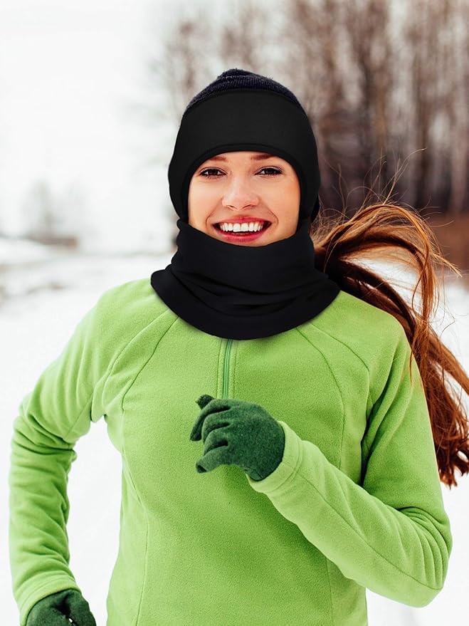 BBTO 6 Pieces Fleece Ear Warmers Headband Winter Neck Gaiter