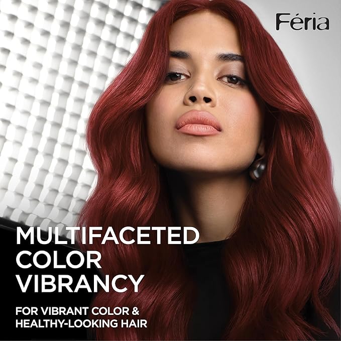 L’Oreal Paris Feria Multi-Faceted Shimmering Permanent Hair Color, High Intensity Hair Dye for 3X Highlights, 26 Black Cherry (Deepest Magenta), 1 Hair Dye Kit