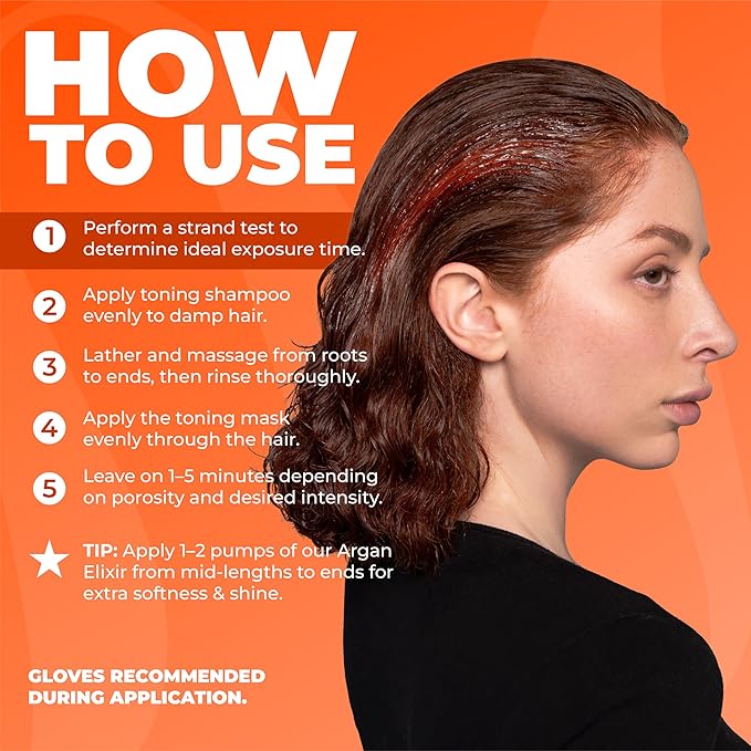 naissant Irish Copper Hair Toning Mask | Ultra High-Purity Pigments | Deposits Deep Copper Tone | Hyaluronic Acid, Collagen & Biotin | Paraben, Ammonia & Sulfate Free | 10.1 Fl. Oz