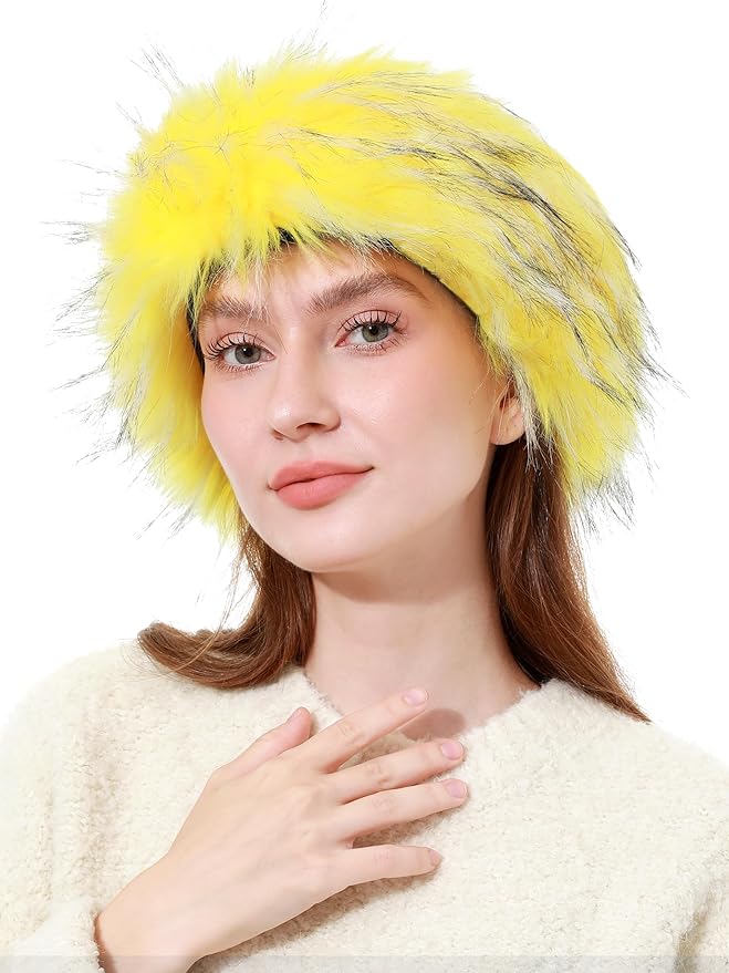 Faux Fur Headband for Women Winter Earwarmer Earmuff with Elastic