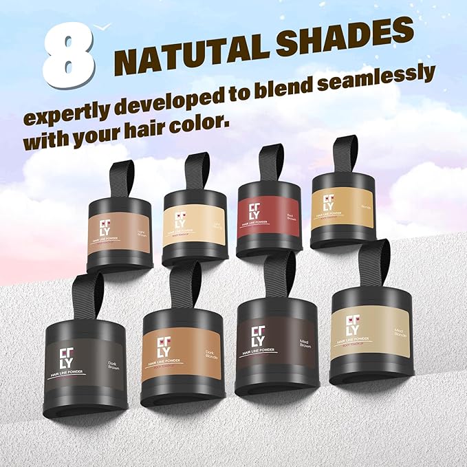 Root touch up hair color powder-Instantly Conceals Hair Loss and Thinning, Gray hair Cover Up Powder, hairline Powder Toppers and Fibers for Men & Women (Medium Brown, 0.35 ounce)