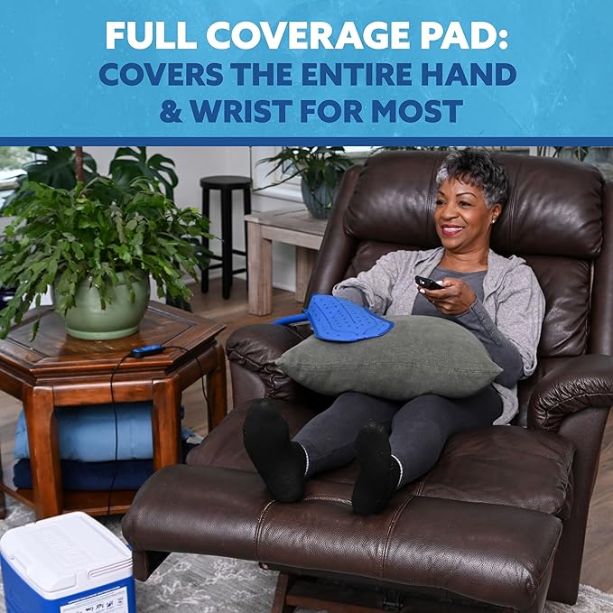 Polar Active Ice 3.0 Cold Therapy Ice Machine System with Programmable Timer, Hand and Wrist Compression Pad, Lightweight 9 Quart Cooler, Quiet Pump, Strong Cryotherapy Pain Relief Treatment
