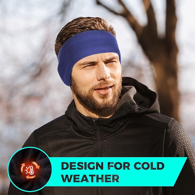 WTACTFUL Double-Layer Fleece Pro, Ear Warmers Muffs Cold Weather Winter Headband Ear Covers for Men Women Ski Running Cycling