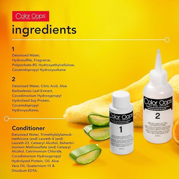 Color Oops Extra Conditioning Hair Color Remover and Reconstructor Conditioner Bundle, 2 Pack, Hair Dye Remover Processes in 20 Minutes, Safely Removes Permanent & Semi-Permanent Dye