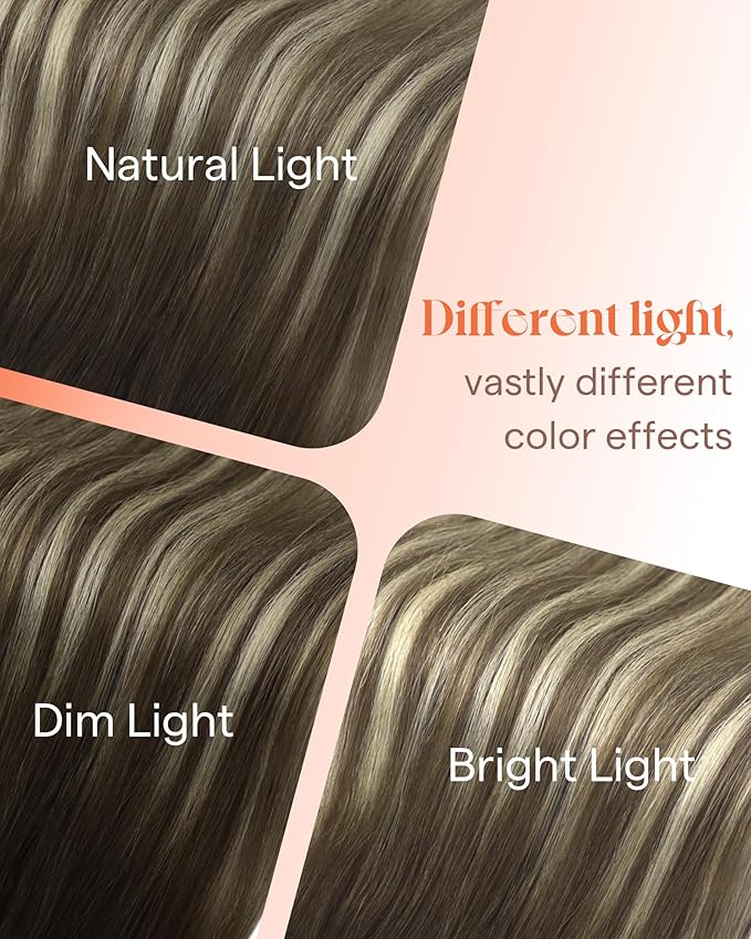 Sunny Hair Tape in Hair Extensions Real Human Hair Invisible Remy Hair Extensions Tape ins for Women Cool Brown Ombre Light Brown Balayage Medium Blonde 12 inch 20G
