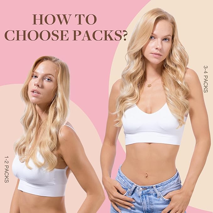 GOO GOO Tape in Hair Extensions Human Hair, 18A/613A Dark Blonde Highlighted Bleach Blonde, 20inch 100g 40pcs, Skin Weft Seamless Invisible, Silky Straight with Thick Ends, Remy Human Hair