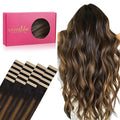 WENNALIFE Tape in Hair Extensions Human Hair, Hair Extensions Straight Human Hair Tape in Extensions Skin Weft Tape Extensions