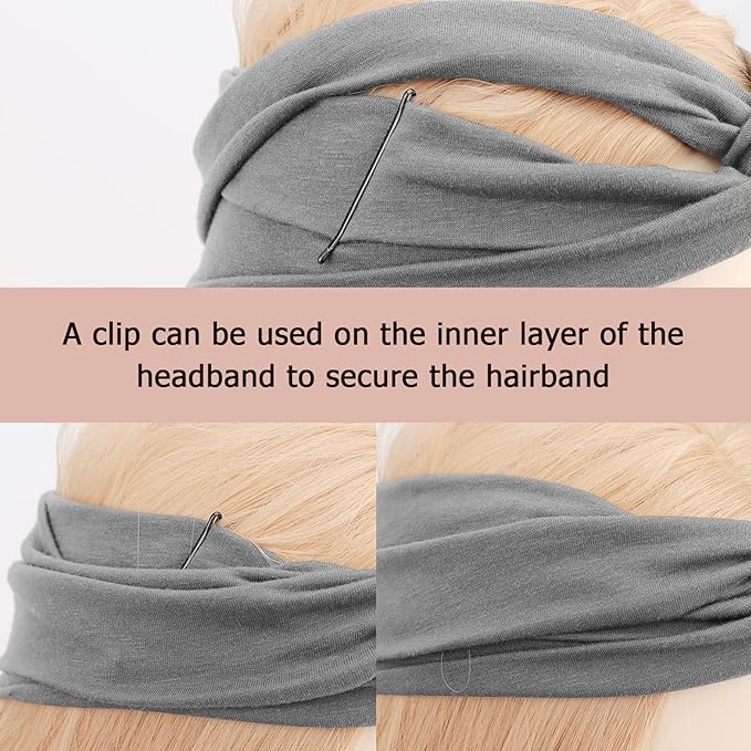DRESHOW 8 Pack Headbands for Women Yoga Knotted Headbands Elastic Criss Cross Hair Accessories Sports Head Wrap Non Slip