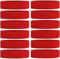 ONUPGO Sweatband Headbands for Men & Women -12PCS Sports Headbands Moisture Wicking Athletic Cotton Terry Cloth Headband for Tennis,Basketball,Football,Gym,Working Out