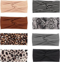 DRESHOW 8 Pack Headbands for Women Yoga Knotted Headbands Elastic Criss Cross Hair Accessories Sports Head Wrap Non Slip